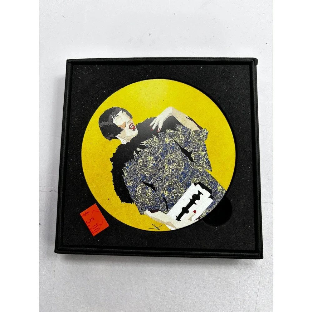 Thompson Madrid Artist Esteban Coaster Set 4pc Spanish Icons‎ Collage Art Boxed